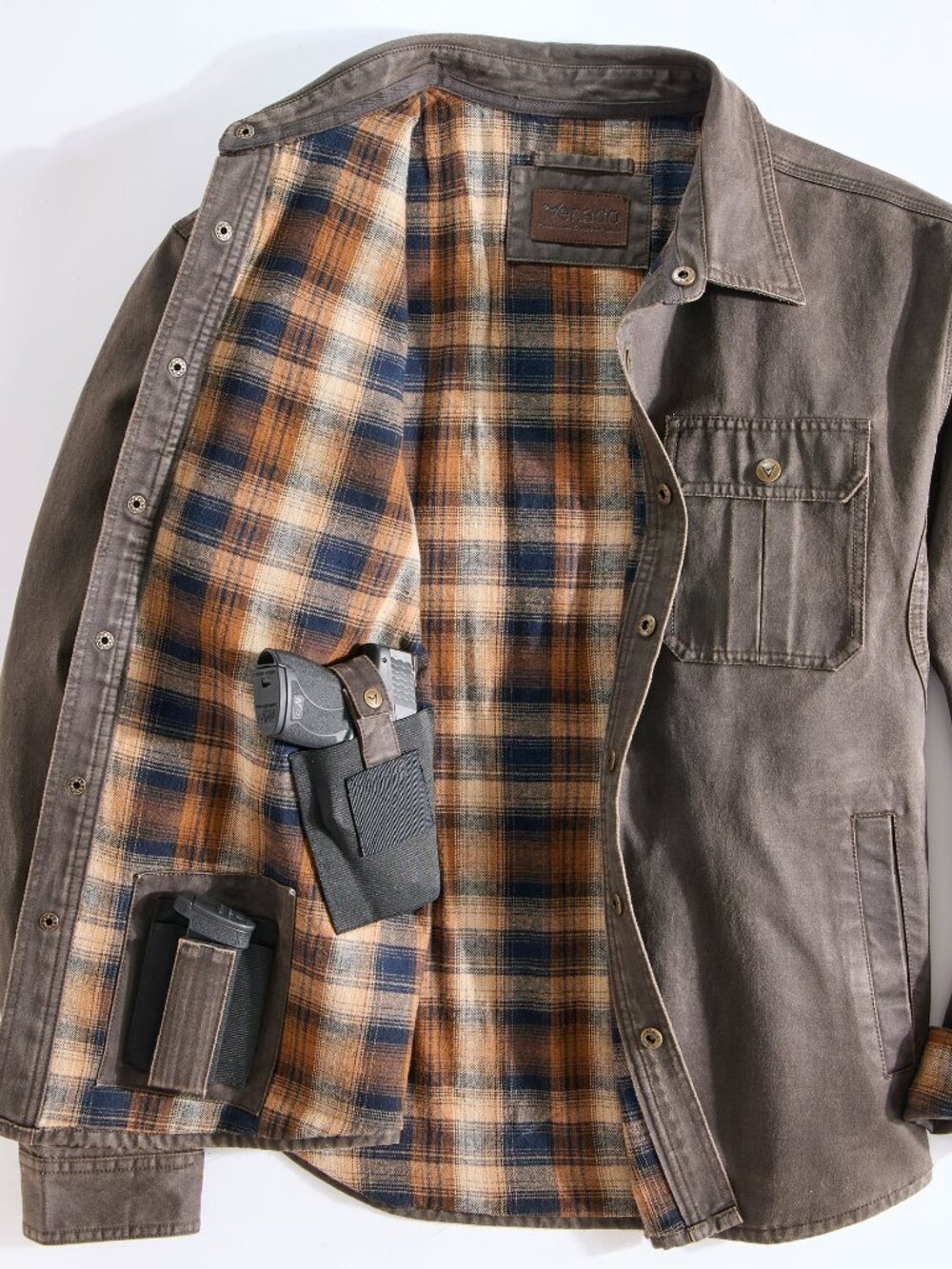 Bountyman Concealed Carry Shirt Jacket - Brown | 2XL